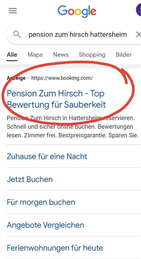 Hattersheim am Main Hotel-Pension Zum Hirsch מראה חיצוני תמונה